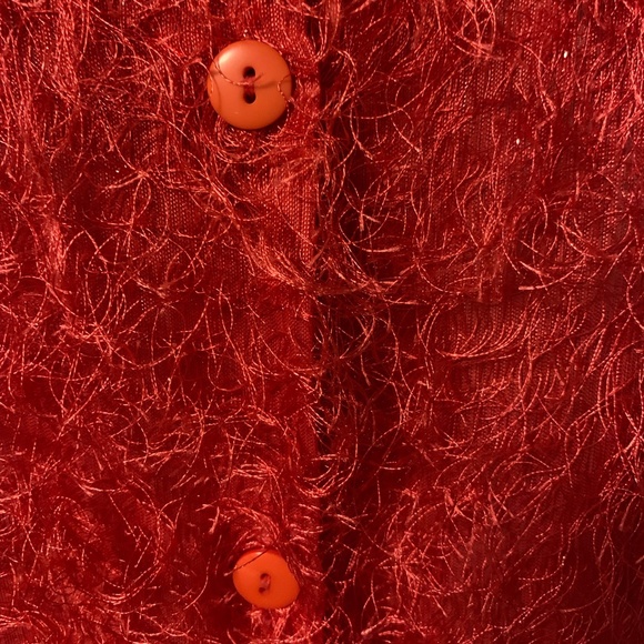 NWOT LIZ & ME WOMEN'S PLUS SIZE 3X JACKET TOP EYE LASH FUZZY CORAL BOHO HOLIDAY - Picture 4 of 13